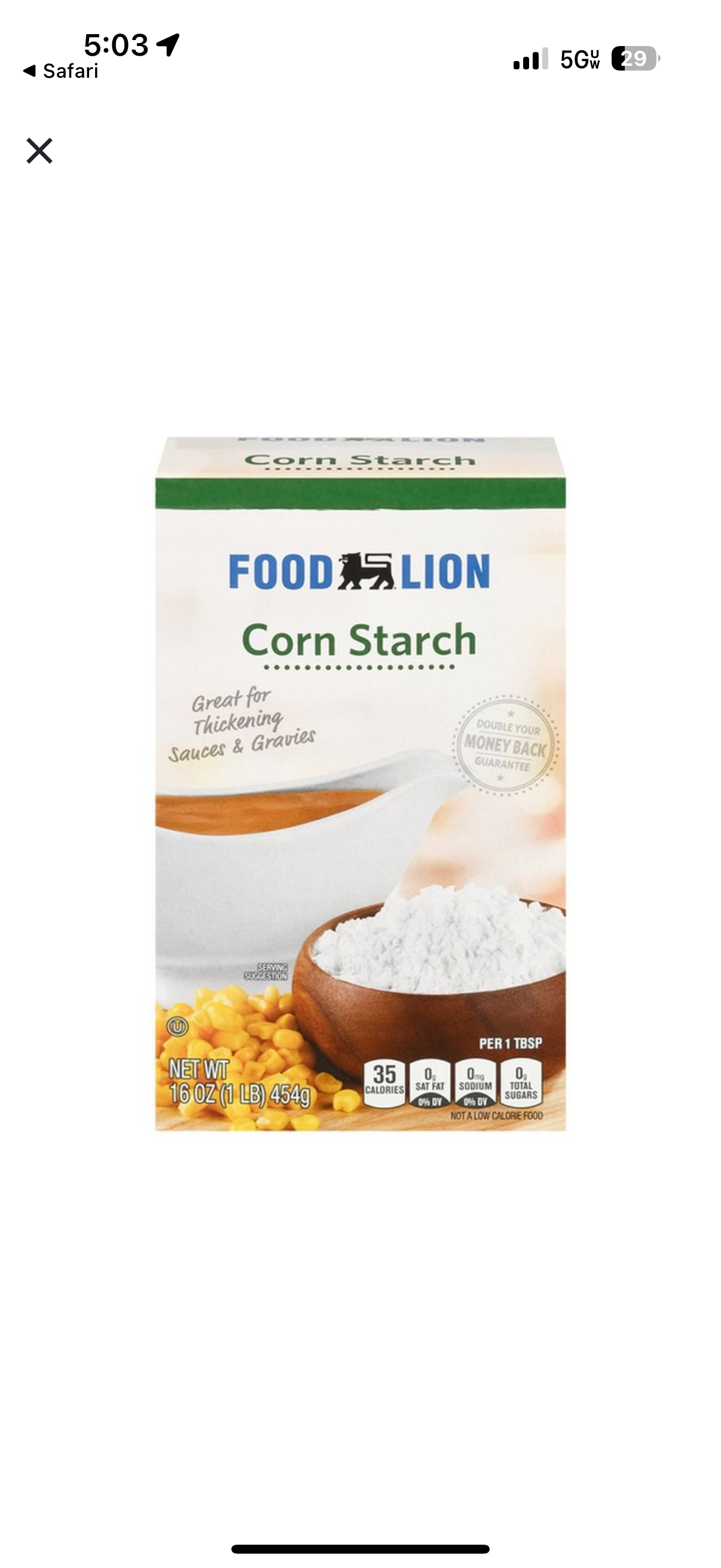 1 Liter Bottle Starch